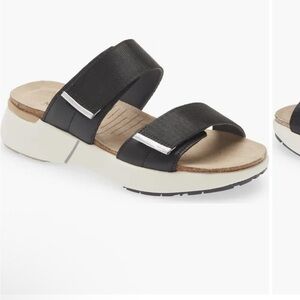 Naot Women's Calliope In Soft Black/Silver Leather/Black Woven  - Size 42